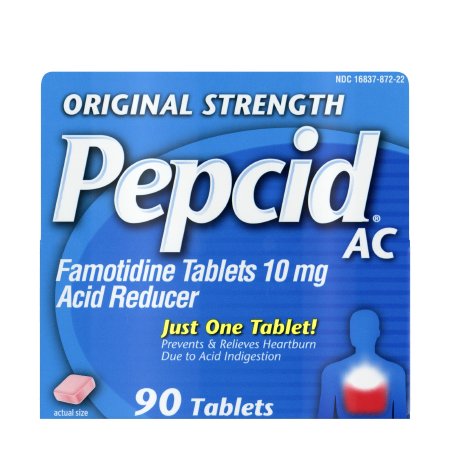 Pepcid AC - Antacid 10 mg Strength Tablet 90 per Bottle - 48726700
