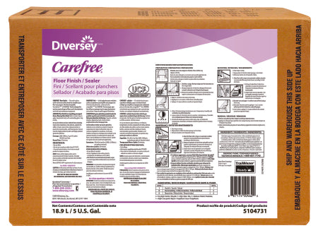 Lagasse Carefree Floor Finish Liquid 5 gal. Box Ammonia Scent - DVS5104731