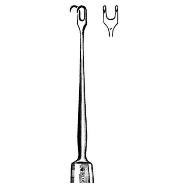 Sklar Instruments Hook Guthrie 5" Large Sharp Double Prongs Stainless Steel Ea - 47-2650