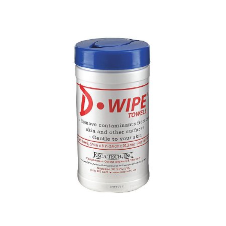 D-Wipe - Surface Cleaner Premoistened Manual Pull Wipe 40 Count Canister Citrus Scent NonSterile - 3VDJ5