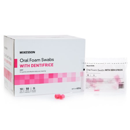 McKesson McKesson Oral Swabstick Foam Tip Dentifrice - 4834