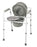 Graham-Field Lumex Folding 3-in-1 Commode Chair Padded Fixed Arm Steel Frame Back Bar 17 to 23 Inch Height - 7108A