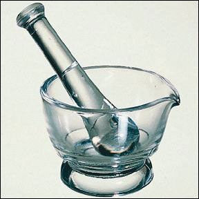 Fisher Scientific CoorsTek Mortar and Pestle Hand Operated Clear - 12-970A