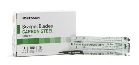 McKesson McKesson Surgical Blade Carbon Steel Size 11 Sterile Disposable Individually Wrapped - 1633