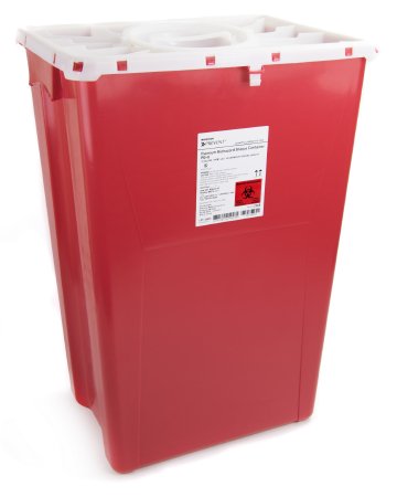 McKesson McKesson Prevent Sharps Container 24-3/5 H X 17-3/10 W X 13 L Inch 18 Gallon Red - 2268