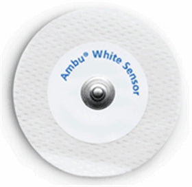 Ambu White Sensor CMM - ECG Snap Electrode Monitoring Non-Radiolucent Cloth Backing 30 per Pack - CMM-00-S/30