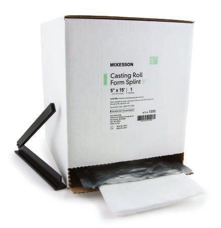 McKesson McKesson Casting Roll Form Splints 5 Inch X 15 Foot Fiberglass White - 1305