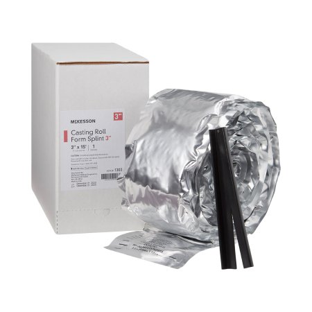 McKesson - Padded Splint Roll 3 Inch X 15 Foot Fiberglass White - 1303