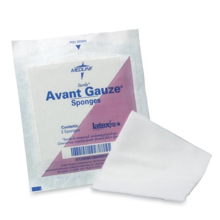 Avant Gauze - Nonwoven Sponge Polyester / Rayon 4-Ply 3 X 3 Inch Square Sterile - NON21334