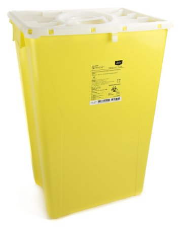 McKesson McKesson Prevent Chemotherapy Sharps Container 24-3/5 H X 17-3/10 W X 13 L Inch 18 Gallon Yellow - 2260