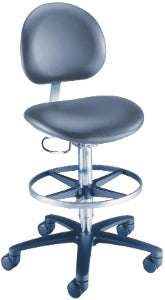 McKesson - Laboratory Stool Backrest Pneumatic Height Adjustment Azure Blue - 4865-SR106