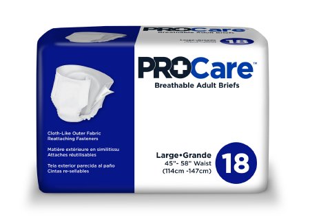 First Quality Procare Adult Incontinent Brief ProCare Tab Closure Large Disposable Heavy Absorbency - CRB-013/1