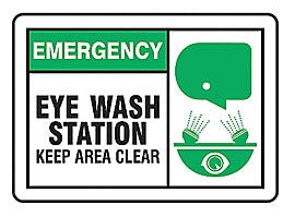 Grainger Accuform First Aid Sign Emergency Eye Wash Station - 9RD90