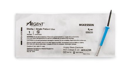 McKesson McKesson Argent Dermal Tip Electrode Stainless Steel Blunt Angled Blade Disposable Sterile - 236