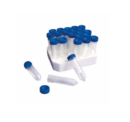 Cardinal Centrifuge Tube Conical Bottom Plain 15 mL Blue Plug Seal Cap Polypropylene Tube - SP3920-80
