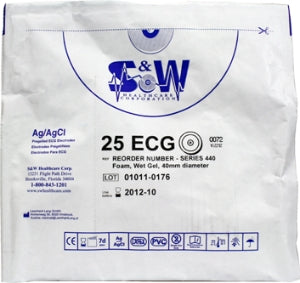 Clinical Health Products EKG Snap Electrode Monitoring Non-Radiolucent 25 per Pack - SW-440