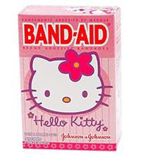 Medibadge Band-Aid Adhesive Strip 3/4 X 3 Inch / 2-1/4 X 5/8 Inch Plastic Rectangle Kid Design (Hello Kitty) Sterile - AB87