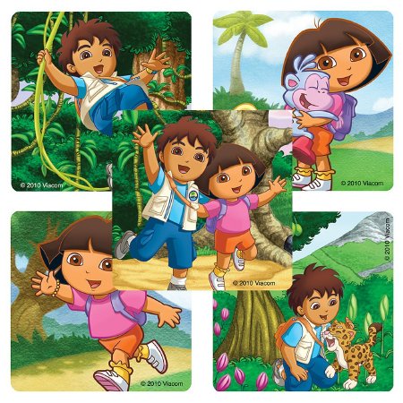 Smilemakers Disney 100 Per Unit Dora And Diego Sticker 2.5 Inch - ST132B