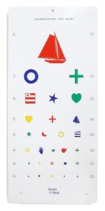 Western Ophthalmics Kindergarten Eye Test Chart 10 Foot - OS-1949