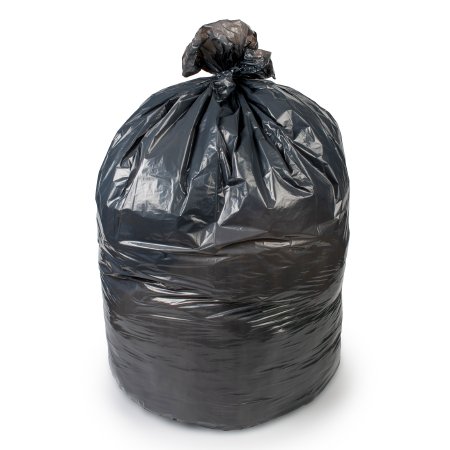 Colonial Bag - Trash Bag 33 gal. Black LLDPE 0.60 mil 33 X 39 Inch X-Seal Bottom Flat Pack - CXB39H