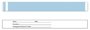 Short Stay - Identification Wristband with Shield Write On Band Adhesive Closure Without Legend - 3005-11-PDR