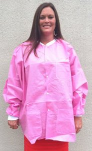 Sunrise Industries Sunlite Ultra Lab Jacket Raspberry Medium Long Sleeves Hip Length - 3800-365MED