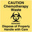 RD SET - Pre-Printed Label Warning Label Yellow Paper Caution Chemotherapy Waste Black Caution 4-1/2 X 4-1/2 Inch - ULON310