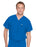 Landau Uniforms Scrub Shirt 4X-Large Royal Blue 2 Pockets Short Dolman Sleeves Unisex - 7502BEP