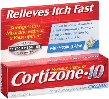 Cortisone 10 - Itch Relief 1% Strength Cream 1 oz. Tube - 41167001056