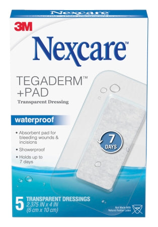 3M Nexcare Transparent Dressing with Pad Rectangle 2-3/8 X 4 Inch 2 Tab Delivery Without Label Sterile - 5113183558