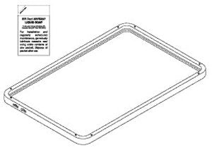 SciCan Autoclave Cassette Gasket 7-3/4 X 15-3/4 Inch, Black Silicone, Fits Cassette Lid - 01-101649S