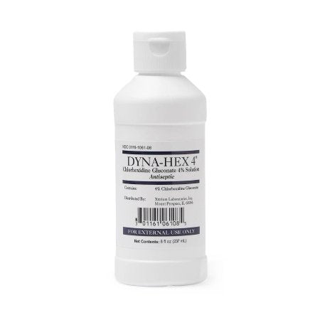 Dyna-Hex 4 - Surgical Scrub Solution 8 oz. Bottle 4% Strength CHG (Chlorhexidine Gluconate) NonSterile - 1061DYN08