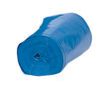 Colonial Bag Corporation Recycling Trash Bag XX Heavy Duty 44 gal. Blue LLDPE 1.30 Mil. 38 X 48 Inch X-Seal Bottom Twist Tie Coreless Roll - CCB44GAL