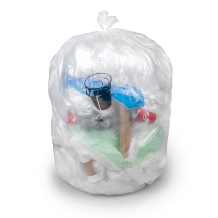 Colonial Bag - Trash Bag 15 gal. Clear LLDPE 0.35 mil 24 X 32 Inch X-Seal Bottom Flat Pack - CXC32L