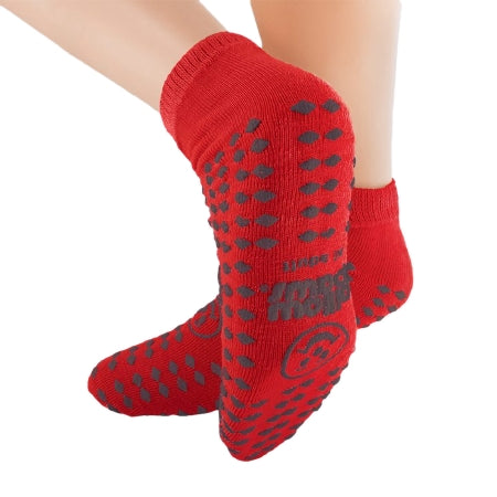 Pillow Paws Risk Alert Terries - Slipper Socks 2X-Large Red Ankle High - 3802-001