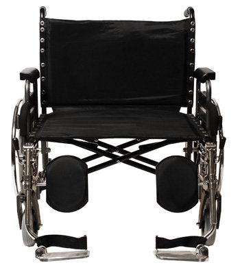 Graham-Field Paramount XD Bariatric Wheelchair Heavy Duty Desk Length Arm Removable Arm Style Mag Wheel Black 30 Inch Seat Width 650 lbs. Weight Capacity - 5PX10830