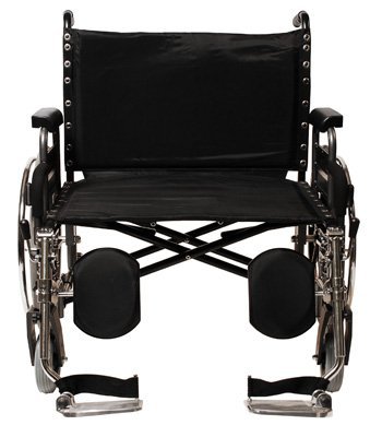 Paramount XD Heavy Duty - Bariatric Wheelchair Dual Axle Desk Length Arm Swing-Away Footrest Black Upholstery 30 Inch Seat Width Adult 650 lbs. Weight Capacity - 5PX10820