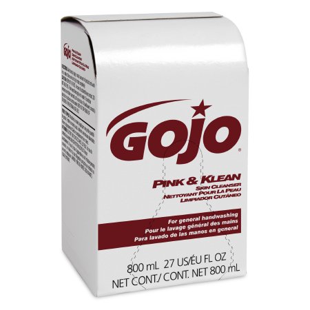 GOJO GOJO Pink & Klean Soap Lotion 800 mL Dispenser Refill Bag Floral Scent - 9128-12