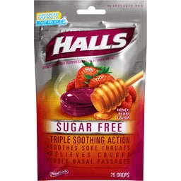 DOT Foods - Kraft Foods Inc Halls Sugar-Free Cold and Cough Relief 2.5 mg Strength Lozenge 25 per Bag - 31254663329