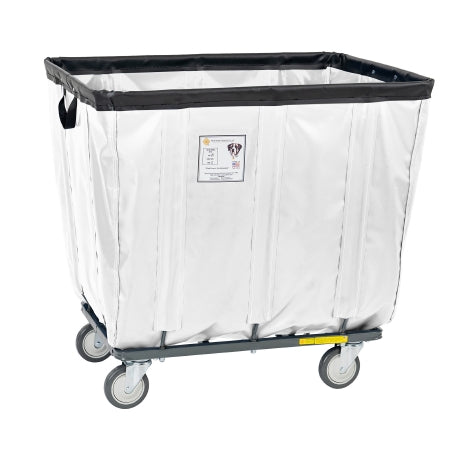 R & B Wire Products - Basket Truck 12 Bushel Capacity Tubular Steel 5 Inch Clean Wheel System Swivel Casters - 412SOC/WHT