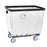 R & B Wire Products - Basket Truck 12 Bushel Capacity Tubular Steel 5 Inch Clean Wheel System Swivel Casters - 412SOC/WHT