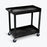 Luxor Tub Utility Cart 18 X 34.25 X 35.25 Inch 2 Shelves Black - EC11-B