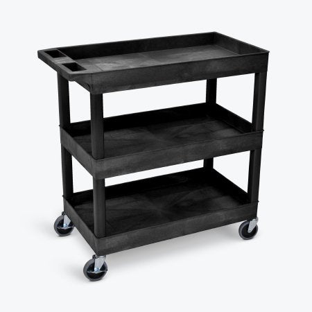 Luxor - Tub Utility Cart 18 X 35-1/4 X 36-1/4 Inch Black - EC111-B