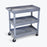 Luxor Tub Utility Cart 18 X 35.25 X 36.25 Inch 3 Shelves Gray - EC111-G