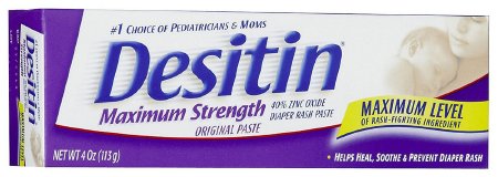 Johnson & Johnson Consumer Desitin Maximum Strength Diaper Rash Treatment 4 oz. Tube Scented Cream - 10074300000715