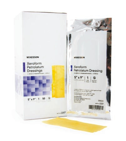 McKesson McKesson Xeroform Petrolatum Dressing 5 X 9 Inch Gauze Bismuth Tribromophenate Sterile - 2207