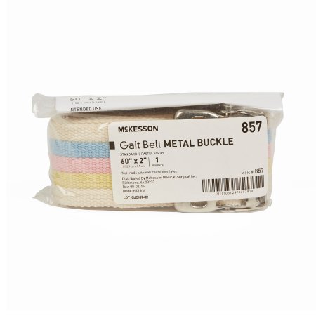 McKesson - Gait Belt 60 Inch Length Pastel Stripe - 857