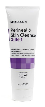 McKesson McKesson Rinse-Free Perineal Cleanser Cream 8.5 oz. Tube Scented - 1365