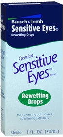 Bausch & Lomb Sensitive Eyes Contact Lens Solution 1 oz. Eye Drops - 10119000114