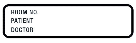Mabis Healthcare Pre-Printed / Write On Label Communication Fill In Room No. / Patient / Doctor White 1-3/8 X 5-3/8 Inch - L3500
